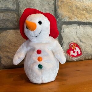 Ty Beanie Baby Chillin' - MWMT, Snowman 2003 Retired